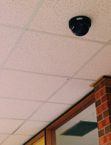 Security cameras in school hallways are relatively common; however, some schools are now considering installing video cameras within classrooms. Photo courtesy of Sydney Czyzon.