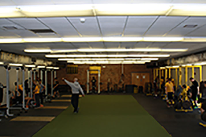 Joliet West athletes workout and train on new racks and turf. 