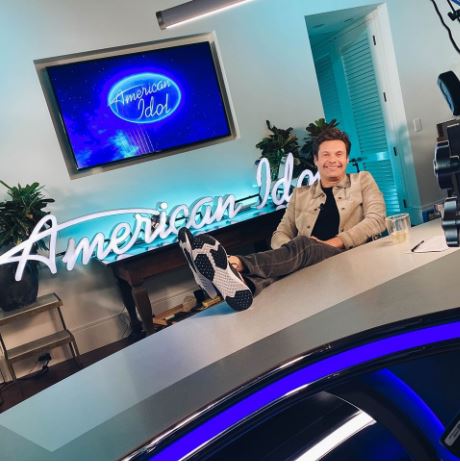 Photograph of Ryan Seacrest, who now hosts ABC’s American Idol virtually from his home. Photo courtesy of American Idol’s Facebook page.
