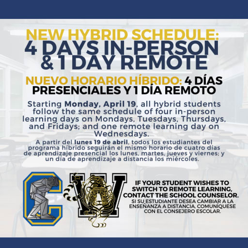 New four day in-person schedule announced